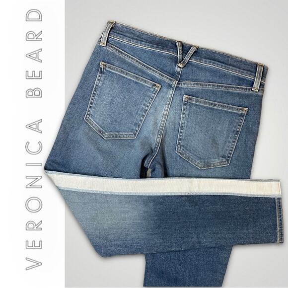 VERONICA BEARD DEBBIE SKINNY HIGH RISE BUTTON FLY BLUE CUT #305 - 28 / 6 - Picture 4 of 8
